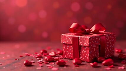 valentine background with hearts. a gift for St. Valentine background. copy space