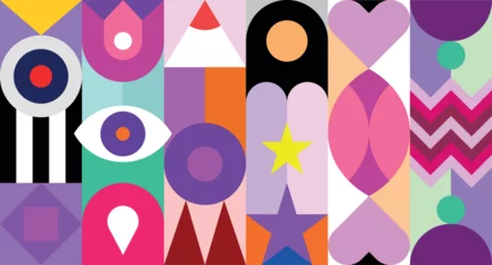 Abstract vector background with colored geometric shapes. 
