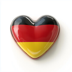 3d heart with the Germany flag 