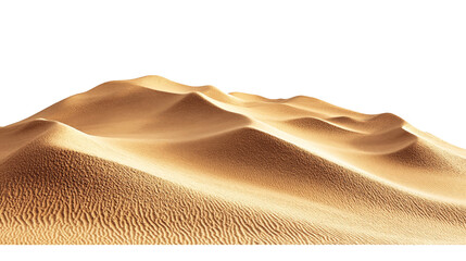 Desert sand pile, dune isolated on white background, with clipping path side view illustration. © Pickoloh
