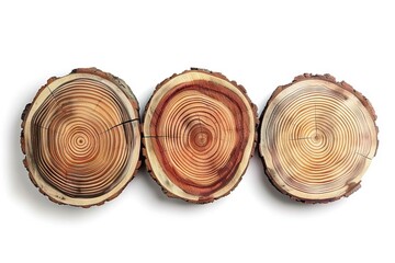 Wood slices show tree rings  age  history  natural background.