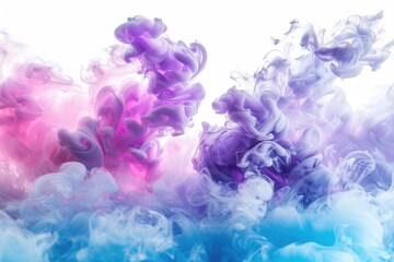 Acrylic colors and ink in water. Abstract background. Isolated. Collection.