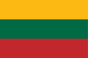 Lithuanian flag - vector illustration
