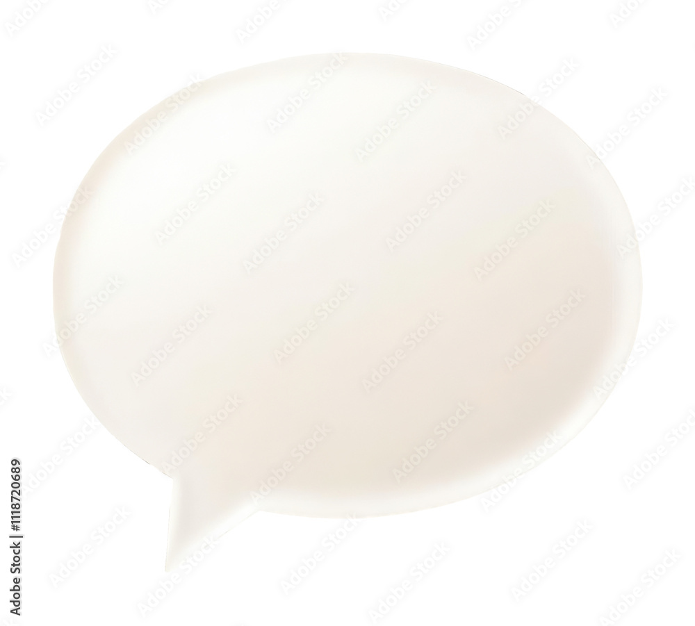 Aufkleber speech bubble on transparent background, empty communication symbol concept
