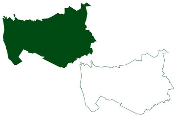 Moris municipality (Free and Sovereign State of Chihuahua, Mexico, United Mexican States) map vector illustration, scribble sketch Moris map