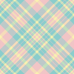Tidy vector pattern tartan, pretty plaid fabric check. Arabic seamless texture background textile in light and teal colors.