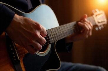 person playing guitar