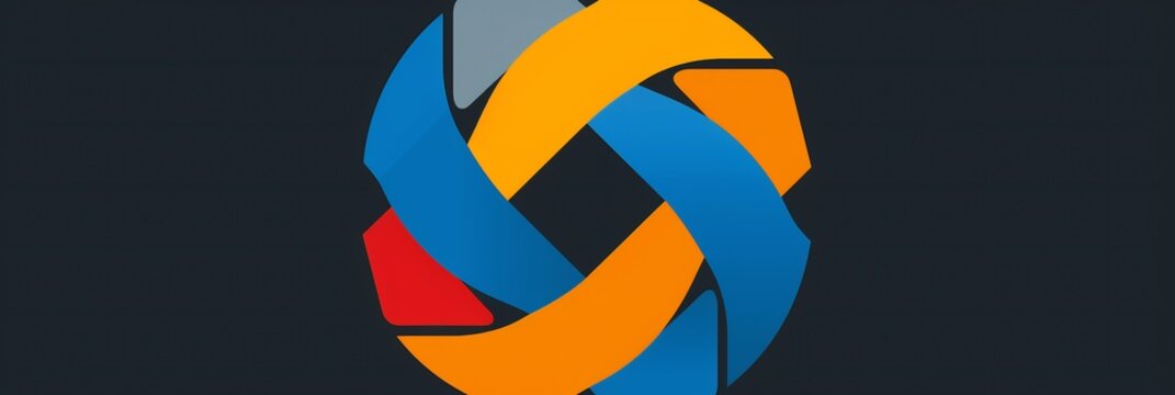 Circular monogram design showing intertwined family crest or initials within circle with smooth lines and vibrant colors to create a unified and recognizable logo providing large open spaces