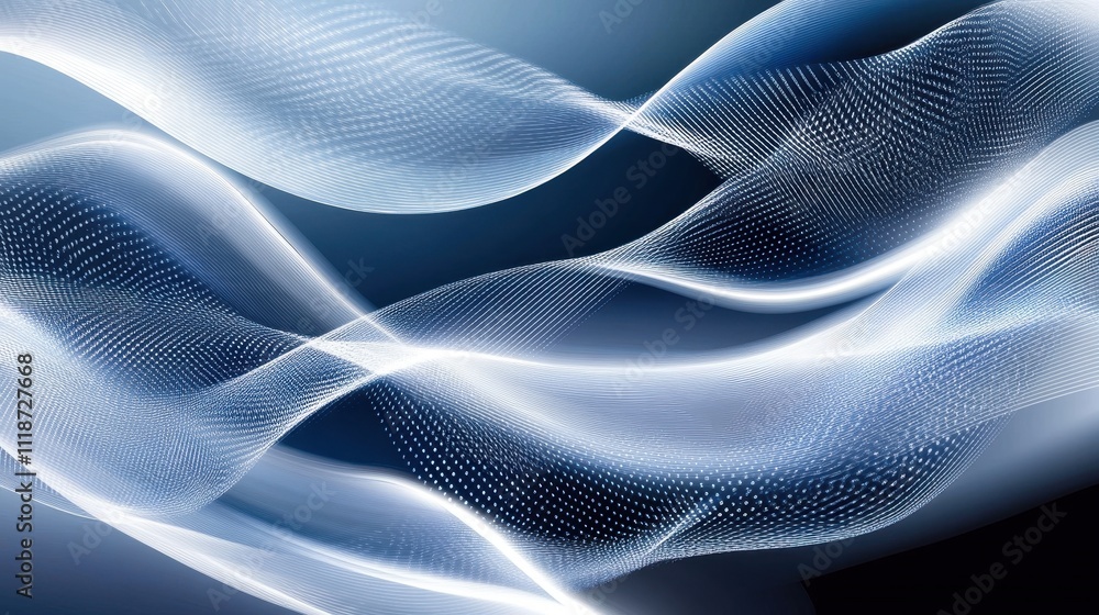 Poster abstract waves of light and texture create a dynamic, fluid design.