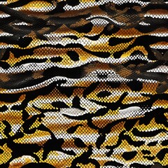 Snakeskin Texture: Golden and Black Reptile Pattern 