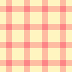 Vichy seamless texture background, repetitive pattern fabric plaid. Upscale vector tartan textile check in orange and light colors.