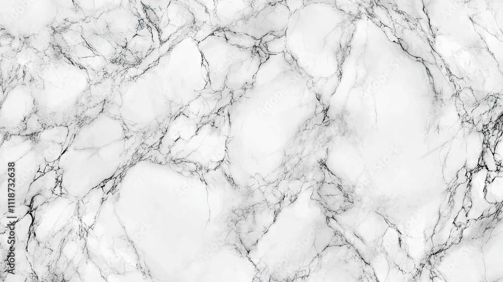 Poster elegant white marble texture with intricate veining patterns.