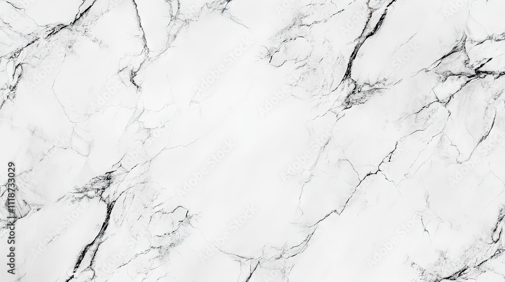Poster elegant white marble texture with intricate veining patterns.