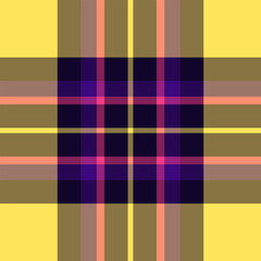 Sketching textile vector pattern, idea background seamless plaid. Packing check fabric texture tartan in amber and red colors.