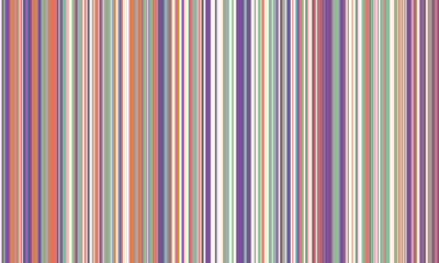 Pattern of vertical stripes, colorful thin and thick lines. Irregular stripe background, vector seamless texture. Abstract striped geometric design in bright colors.