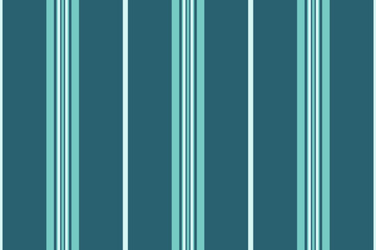 Wealth textile seamless lines, mexico pattern vector stripe. Flatform vertical texture fabric background in cyan and teal colors.