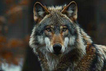 Naklejka premium European grey wolf Canis lupus wolf European grey wolf Canis lupus wolf