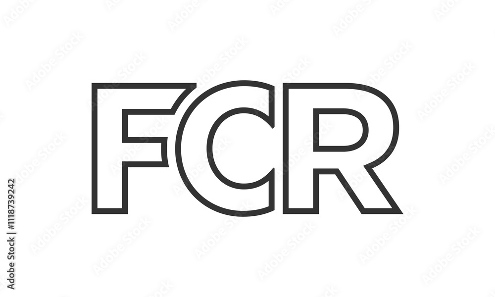 Poster fcr logo design template with strong and modern bold text. initial based vector logotype featuring s