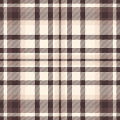 Formal fabric vector texture, curtain tartan background check. Goose seamless textile plaid pattern in old lace and dark colors.