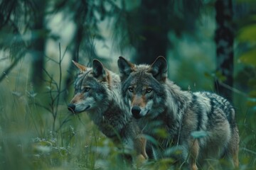 Obraz premium wolf Wild wolfs in nature wilderness wolf
