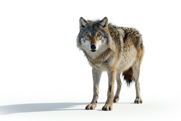 Obraz premium wolf. Isolated over white background with shade wolf wolf