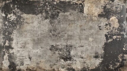Obraz premium Weathered Dark Texture of Grunge Concrete Wall with Rustic Paint and Stone Finish