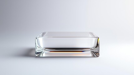 A glass paperweight on documents isolated on a white background. Generative AI