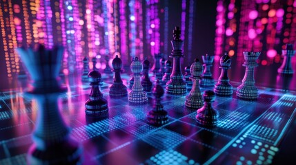 Digital Chessboard: A Futuristic Game of Strategy