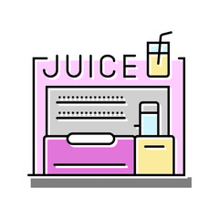 juice bar street food cafe color icon vector. juice bar street food cafe sign. isolated symbol illustration