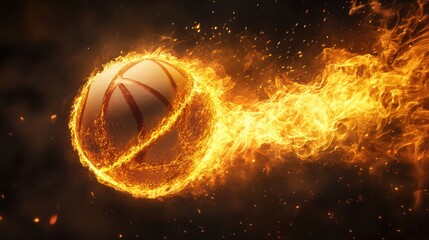 Fiery Basketball