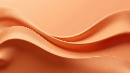 Obraz premium Smooth waves of abstract flowing orange fabric textures and shapes