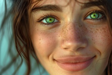 Fototapeta premium portrait of a happy beautiful girl