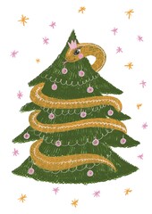 Christmas decoration tree snake