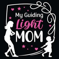 Adobe Illustrator Artwork, a black and white poster with a silhouette of a mother and child, a poster for my mom with a quote from my mom