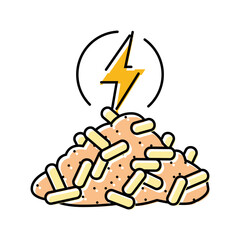 energy wood pellets color icon vector. energy wood pellets sign. isolated symbol illustration