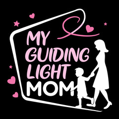 card with rings, a black and white poster with a silhouette of a mother and child, a poster for my mom with a quote from my mom