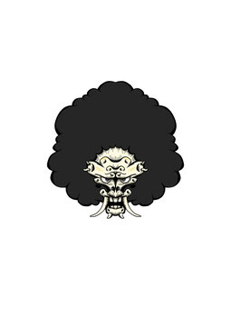 Cool scary Japanese devil oni mask