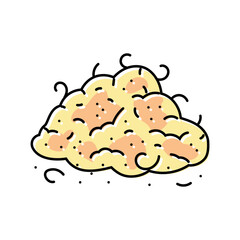 sawdust wood pellets color icon vector. sawdust wood pellets sign. isolated symbol illustration