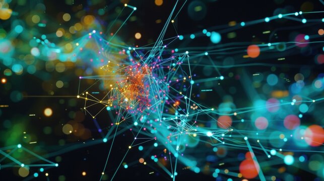 A detailed snapshot of a machine learning system at work with colorful graphs and charts mapping out the detection of anomalies in a data set providing valuable insights for