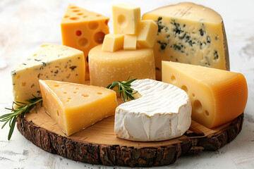 Different types of cheese,. 