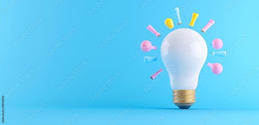 Aufkleber an illuminated bulb with intricate circuitry inside, representing cutting-edge ideas and technologic