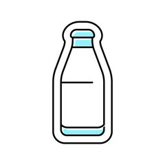 milk allergen free product food color icon vector. milk allergen free product food sign. isolated symbol illustration