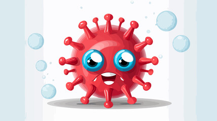 STOP the Spread of Coronavirus - Adorable Virus or Bacterium Illustration for Awareness