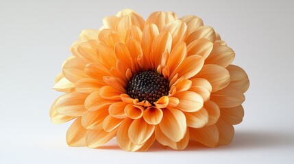 A stock image of a Mexican orange flower, the Cempasúchil, set against a white background.