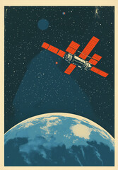 Station circles Earth at night