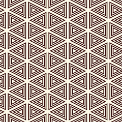 Contemporary grid pattern. Triangles motif. Repeated geometrical figures, lines ornament. Modern abstract background. Seamless surface design. Simple structure wallpaper. Digital paper, textile print.