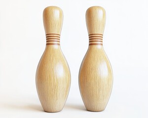 Pair of Isolated Bowling Pins in Competitive Game Setting