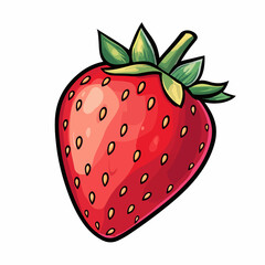 Detailed Strawberry Fruit Icon Vector Illustration for Creative Design Projects