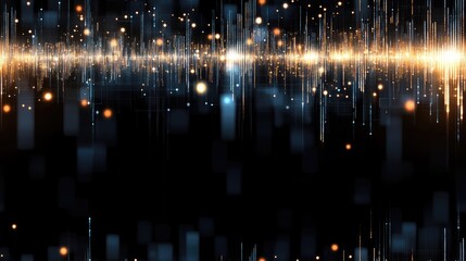 Digital graphs illuminate a blurred cityscape, representing global economic movement and trading activity in an urban environment SEAMLESS PATTERN