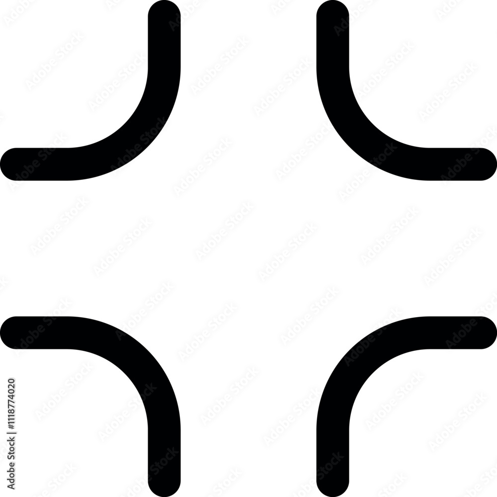 Aufkleber minimize icon rally compact size small scale arrows icons . shrink icon resize sign